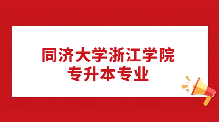 同濟大學(xué)浙江學(xué)院專升本專業(yè)